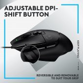 Logitech G502 X Kablolu Hero 25K Sensörlü Rgb Aydınlatmalı Oyuncu Mouse - Siyah thumbnail 7