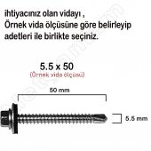 Trapez Vida Çatı Vidası Pullu Vida 5.5X60 _ 50 Adet thumbnail 2