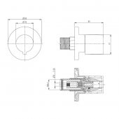 VitrA Ankastre Krom Stop Valf A41461 thumbnail 2
