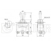 Toggle Switch 3P MOM-OFF-MOM 12mm thumbnail 2