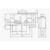 Micro Switch Lehim Bacak Paletsiz 5A/250VAC KW4-Z1F thumbnail 2