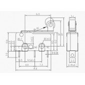Micro Switch Lehim Bacak Makaralı 5A/250VAC KW4-Z5F thumbnail 2