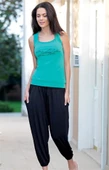 21519 Bayan Yazlık Poly Şalvarlı Pijama thumbnail 4