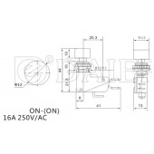 Micro Switch DS-438 Kırmızı Butonlu 12mm thumbnail 2