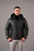 REGULAR FİT KAPŞONLU ASTARLI KAPİTONE ERKEK MONT thumbnail 4