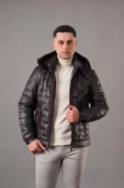 REGULAR FİT KAPŞONLU ASTARLI KAPİTONE ERKEK MONT thumbnail 8