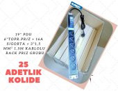 1U 19" 6Lı Sigortalı Priz Grubu thumbnail 1