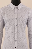 Uzun Kol Slim Fit Desenli Gömlek thumbnail 11