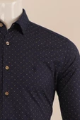 Uzun Kol Slim Fit Desenli Gömlek thumbnail 9