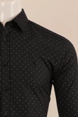 Uzun Kol Slim Fit Desenli Gömlek thumbnail 5