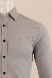 Uzun Kol Slim Fit Desenli Gömlek thumbnail 9