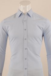 Uzun Kol Slim Fit Desenli Gömlek thumbnail 11