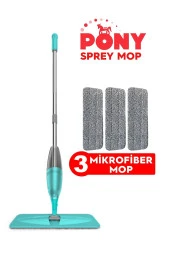 PONY SPREY MOP 3 MİKROFİBER MOP SET YEŞİL thumbnail 1