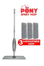 PONY SPREY MOP 3 MİKROFİBER MOP SET GRİ thumbnail 1