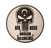 BİR GECE ANSIZIN GELEBİLİRİZ - Deri PEÇ - Arma - Askeri Patch thumbnail 1