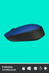 Logitech M171 Kablosuz Usb Alıcılı Optik Mouse Mavi thumbnail 4