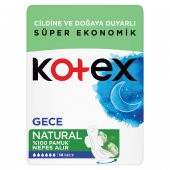 Kotex Natural Ped Gece 14 Adet thumbnail 1