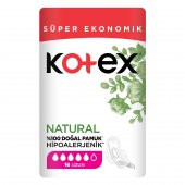 Kotex Natural Dörtlü Ped Uzun 16 Adet thumbnail 1