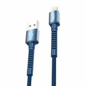 LinkTech K550 Lightning-USB Metal Başlı Data/Şarj Kablosu 3A 1mt thumbnail 4