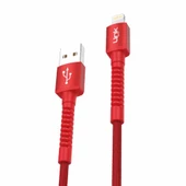 LinkTech K550 Lightning-USB Metal Başlı Data/Şarj Kablosu 3A 1mt thumbnail 3