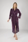 Nuşa dantelli Bambo Cotton Bayan Sabahlık thumbnail 6