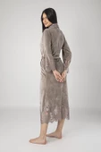 Nuşa dantelli Bambo Cotton Bayan Sabahlık thumbnail 5