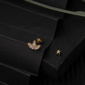 14 Ayar Altın Tragus Piercing Küpe thumbnail 4