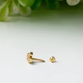 14 Ayar Altın Tragus Piercing Küpe thumbnail 3