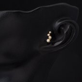 14 Ayar Altın Piercing Tragus Küpe thumbnail 2