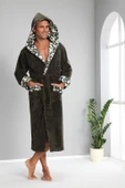 Asker Yaka Bambu Cotton Erkek Bornozu thumbnail 1