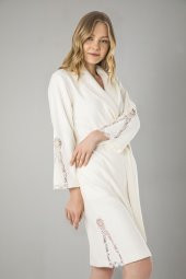 Dantelli Bambo Cotton Bayan Bornozu thumbnail 1