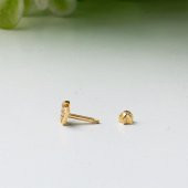 14 Ayar Altın Tragus Piercing Küpe thumbnail 3
