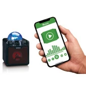 LENCO BTC-055 BK - IŞIKLI BLUETOOTH HOPARLÖR, USB, SD, RC, MIC, AC thumbnail 2