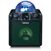 LENCO BTC-055 BK - IŞIKLI BLUETOOTH HOPARLÖR, USB, SD, RC, MIC, AC thumbnail 10