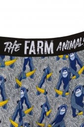 Farm Animals Monkey Banana Bue Desenli Boxer thumbnail 3
