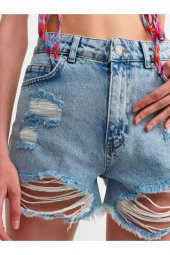 5869 Desenli Crop Top-fuşya thumbnail 4