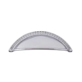 Tas Çanak Mobilya Dolap Kulp Desenli 64 mm Krom thumbnail 1