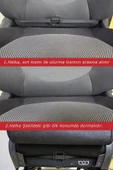 Bod Deri Masalı Oto Koltuk Arkası Koruyucu Eşya Düzenleyici Araç içi Organizer Siyah thumbnail 6