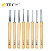 Troy T25008 Ahşap Torna Bıçak Seti 8 Parça thumbnail 1