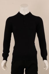 Slim Fit Yünlü Düğmeli Triko thumbnail 4