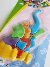 3D Eğitici Magnet Puzzle 23cm (Fil) thumbnail 3