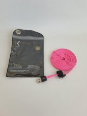 The Kase Lightning Şarj Data Kablosu 3mt Pembe thumbnail 3