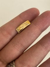 İşlemeli 18 Ayar Altın Küpe (Tek) 0,90 Gram thumbnail 5