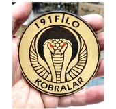 191 FİLO KOBRALAR Deri PEÇ - Arma - Askeri Patch thumbnail 2