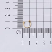 14 Ayar Altın Kıkırdak Piercing Küpe thumbnail 6