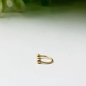 14 Ayar Altın Kıkırdak Piercing Küpe thumbnail 3
