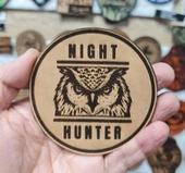 BAYKUŞ Night Hunter- Deri PEÇ - Arma - Askeri Patch thumbnail 2