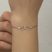 ​Gümüş Rose Kelebek Kadın Bileklik thumbnail 3