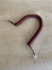 Spiralli Telefon Ahize Kablosu 2 Metre Bordo thumbnail 2