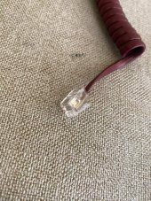 Spiralli Telefon Ahize Kablosu 2 Metre Bordo thumbnail 4